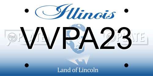 VVPA23 Illinois License Plate