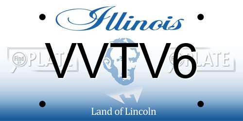 VVTV6 Illinois License Plate
