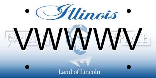 VWWWV Illinois License Plate