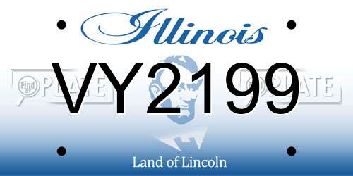 VY2199 Illinois License Plate