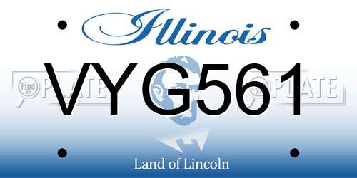VYG561 Illinois License Plate
