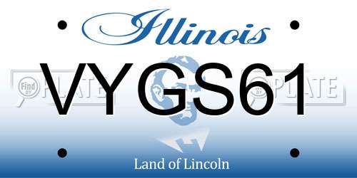 VYGS61 Illinois License Plate