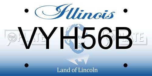 VYH56B Illinois License Plate
