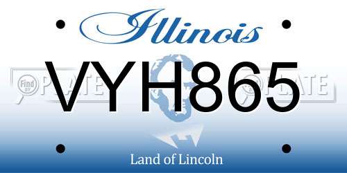 VYH865 Illinois License Plate