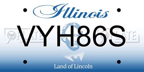 VYH86S Illinois License Plate