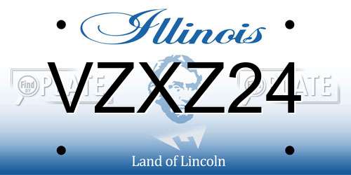 VZXZ24 Illinois License Plate