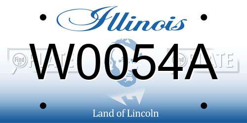 W0054A Illinois License Plate