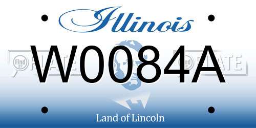 W0084A Illinois License Plate