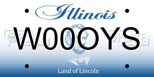 W00OYS Illinois License Plate