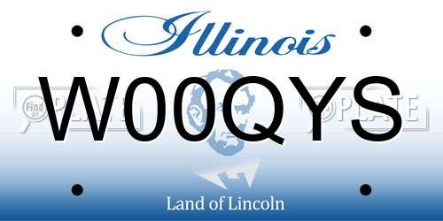 W00QYS Illinois License Plate