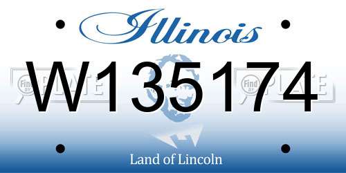 W135174 Illinois License Plate