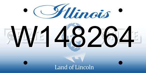 W148264 Illinois License Plate