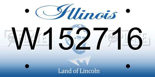 W152716 Illinois License Plate