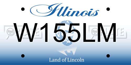 W155LM Illinois License Plate