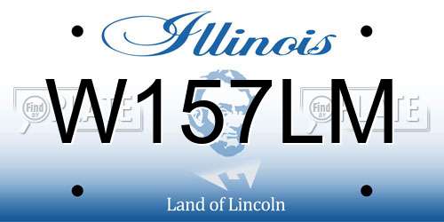 W157LM Illinois License Plate