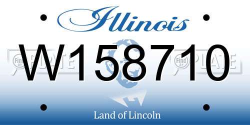 W158710 Illinois License Plate