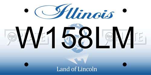 W158LM Illinois License Plate