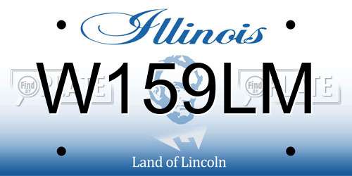 W159LM Illinois License Plate