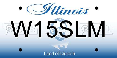 W15SLM Illinois License Plate