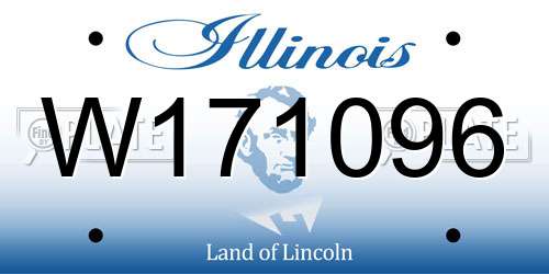 W171096 Illinois License Plate
