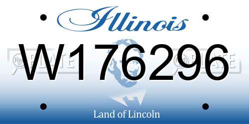 W176296 Illinois License Plate