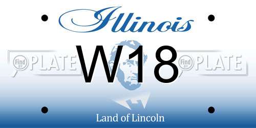 W18 Illinois License Plate