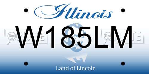 W185LM Illinois License Plate