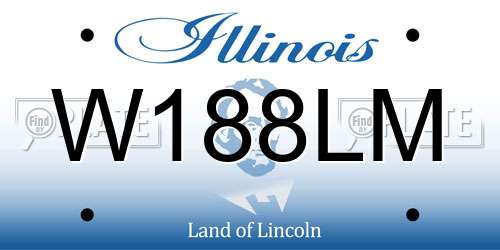 W188LM Illinois License Plate