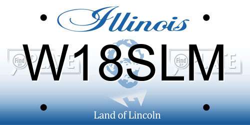 W18SLM Illinois License Plate