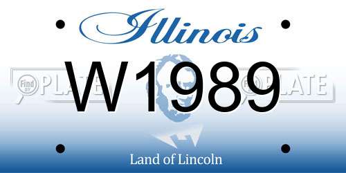 W1989 Illinois License Plate