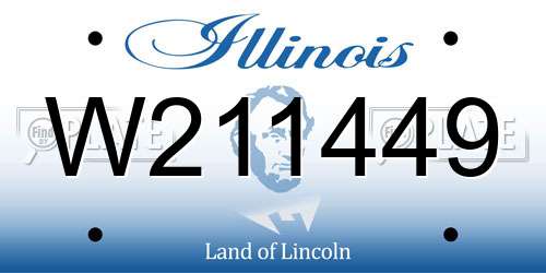 W211449 Illinois License Plate