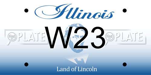 W23 Illinois License Plate