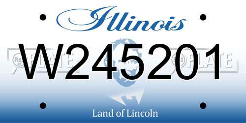W245201 Illinois License Plate