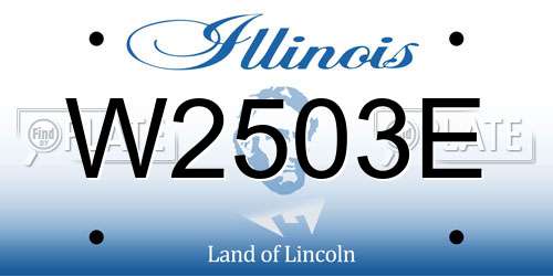 W2503E Illinois License Plate