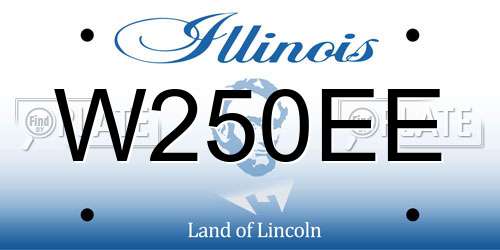 W250EE Illinois License Plate