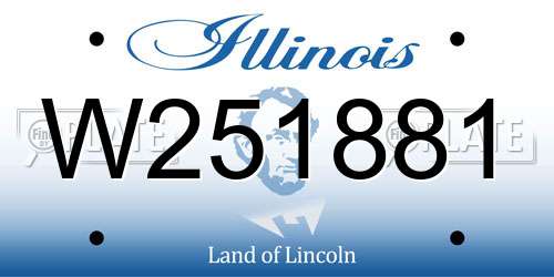 W251881 Illinois License Plate