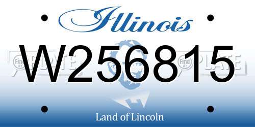W256815 Illinois License Plate