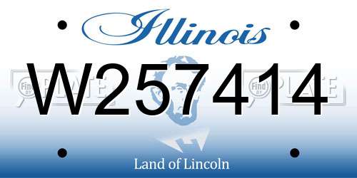 W257414 Illinois License Plate