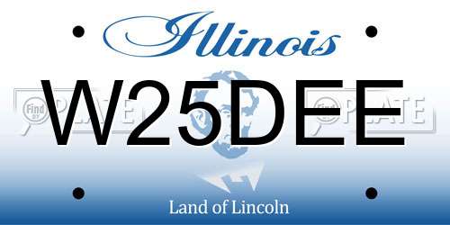 W25DEE Illinois License Plate