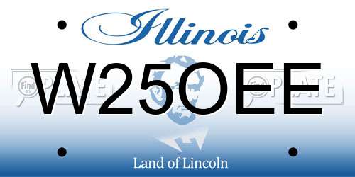 W25OEE Illinois License Plate