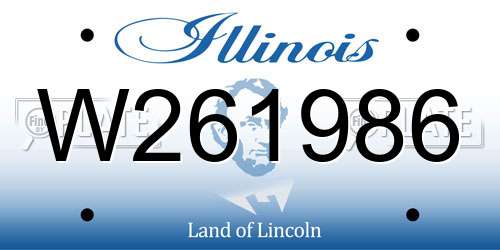 W261986 Illinois License Plate