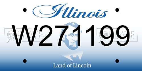 W271199 Illinois License Plate