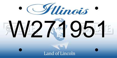 W271951 Illinois License Plate