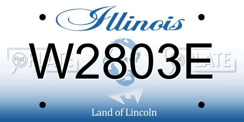 W2803E Illinois License Plate