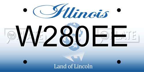 W280EE Illinois License Plate