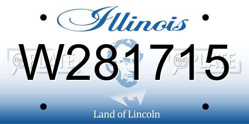 W281715 Illinois License Plate