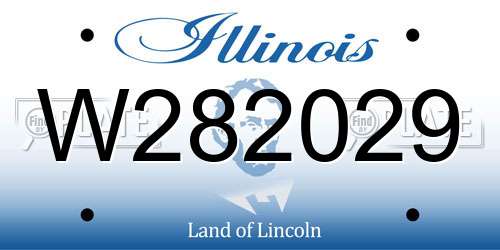 W282029 Illinois License Plate