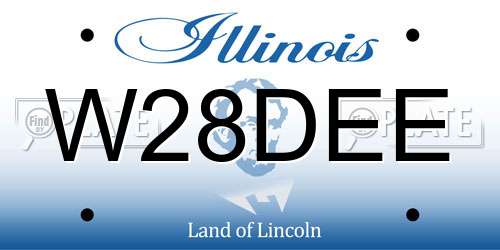 W28DEE Illinois License Plate