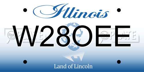 W28OEE Illinois License Plate
