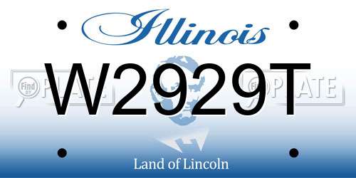 W2929T Illinois License Plate